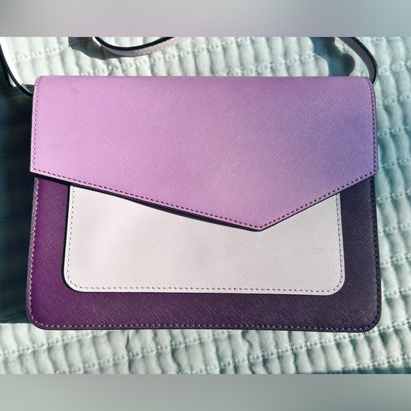 NWOT Botkier Leather Crossbody Cobble Hill Lilac combo. - Picture 3 of 9